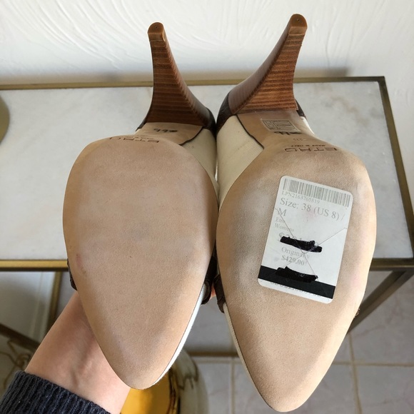 ETRO White and Leather Heels - Picture 6 of 8